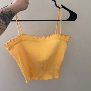 Forever21 cropped yellow top